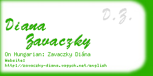 diana zavaczky business card